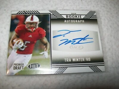 2020 SAGE HIT BLACK RC TRA MINTER AUTO SIGNED #A13 SOUTH ALABAMA JAGUARS - Image 1 of 2