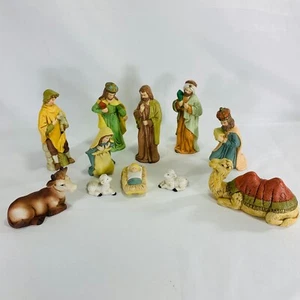 11 Piece Nativity Scene Set Ceramic Figures Resin Christmas Boxed N0503 - Picture 1 of 10