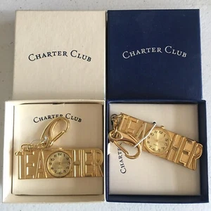 Charter Club Teacher Keychain Timepieces [New in Box With Tags]  - Bild 1 von 4