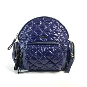 MONCLER Quilted logo FLORINE ZAINO Mini Bag Backpack Bag Backpack Nylon Navy... - Picture 1 of 11
