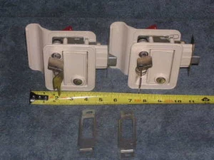 2ea RV Motorhome TRIMARK KEYED-A-LIKE Entry Door Handle Lock Set Hardware Kit - Foto 1 di 4
