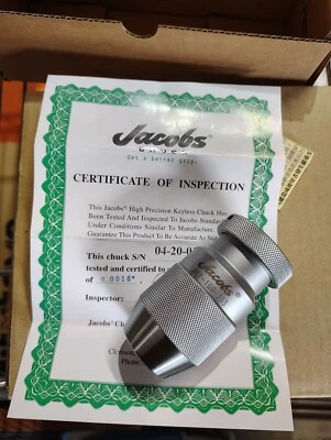 New Jacobs Keyless Drill Chuck High Precision 33JT Mount 33/64” Capacity # 9680 - Image 1 of 4