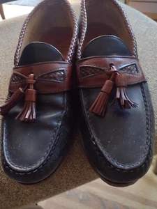 Allen Edmonds Herren 11,5 Reg Weite Schwarz Elegant Slipper Schuh Quaste Halbschuh EUC - Bild 1 von 5