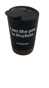 Profoto Black Travel Mug Pro Photographer Photography 10 oz Cork Base Rare - Picture 1 of 4