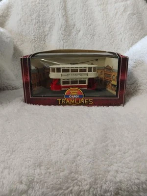 Corgi Tramlines Doble Pila Rojo y Blanco 1986 Todavía En Caja Foto 1 de 4