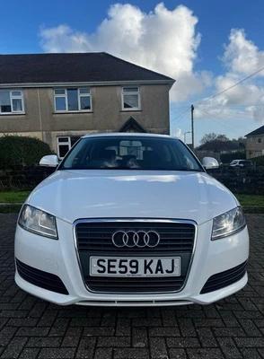 2010 Audi A3 1.6 Petrol 3Dr Manual, White - Image 1 of 4