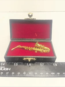 Sassofono in miniatura "Ornamento" in custodia - Foto 1 di 6