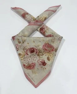 DAMEN TASCHENTUCH RALPH LAUREN GEBLÜMT Rosa Webstoff BAUMWOLLE EINSTECKTUCH 20" - Bild 1 von 6