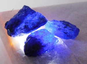 118 Ct Natural Blue Sapphire Uncut Rough CERTIFIED Loose Gemstones Lot - Picture 1 of 7