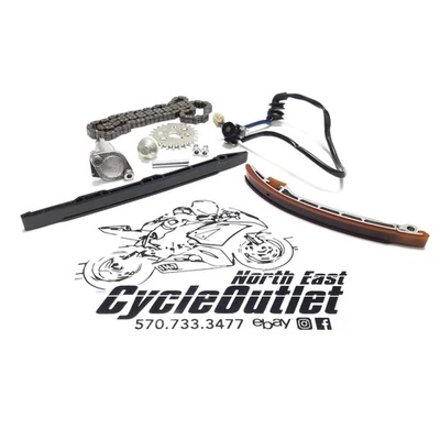 2009 08-16 YAMAHA YZF R6 OEM CAM CHAIN WITH GUIDES TENSIONER 13S-12252-00-00 - Image 1 of 4