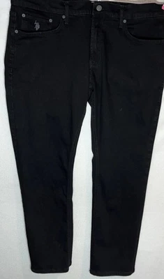 Pantalones de mezclilla elásticos negros para hombre talla 38x30 de EE. UU. Polo Assn RN 98826 Foto 1 de 4