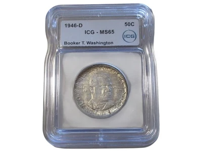 1946 D BOOKER T WASHINGTON COMMEMORATIVE HALF ICG MS 65 - Image 1 of 2
