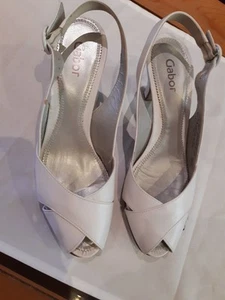 Gabor Damenschuh Pumps Peeptoes Slingback Weiß Gr.6 Wie NEU 1X Indoor Getragen - Bild 1 von 9
