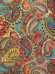 Mix it Up Carnival Paisley Upholstery Fabric Heavy SMC Designs 56x70 - Picture 1 of 6