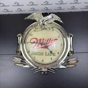 Miller High Life Reloj Águila Cerveza Pared Decoración Bar Letrero De Colección Hombre Cueva - Imagen 1 de 5