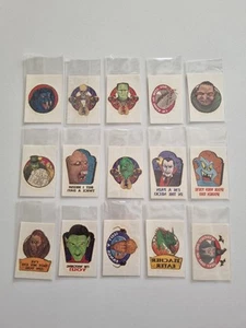 Vintage c1990's Horror Monster Ghoul Ghost temporary tattoos lot x15 - Picture 1 of 8