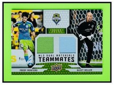 #30/65  MONTERO / KELLER  2011 UPPER DECK MLS TEAMMATES  DUAL MATERIALS SOUNDERS