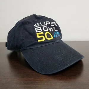 Gorra ajustable negra del Super Bowl NFL 50 Carolina Panthers fútbol americano - Imagen 1 de 12