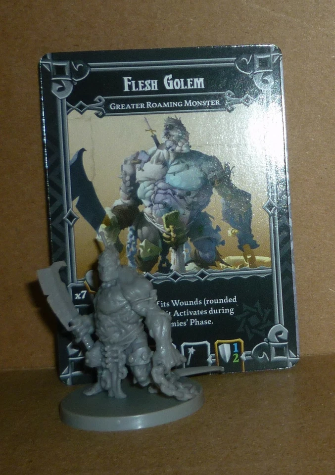 Massive Darkness FLESH GOLEM Kickstarter Exclusive Mini & Cards - Image 1 of 1