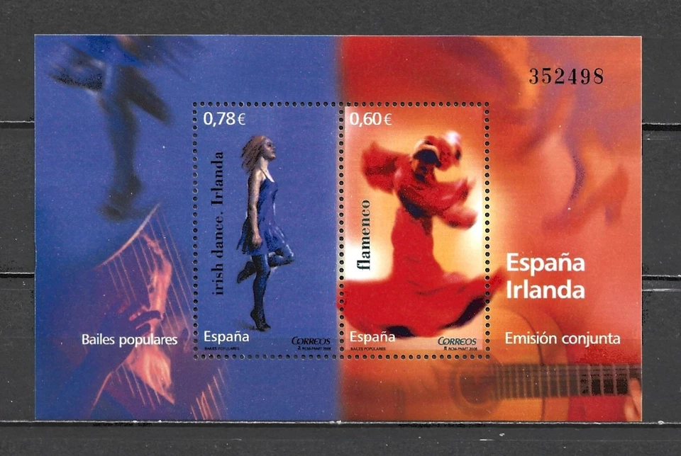 ESPAÑA 2008 SERIE EMISION CONJUNTA IRLANDA EDIFIL 4444** MNH HOJA BLOQUE HB - Imagen 1 de 1