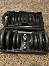 CAP Barbell 30 Pound Adjustable Cast Iron Dumbbell Set with Case