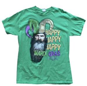 Duck Dynasty T-shirt Happy Happy Happy Mardi Gras Lg Phil Robertson Jester NEW - Picture 1 of 6