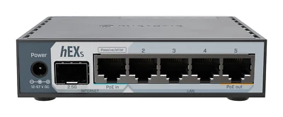 MikroTik hEX S (E60iUGS) Wired Router with 2.5Gbps SFP+, 5 Gigabit LAN Ports, US - Image 1 of 3