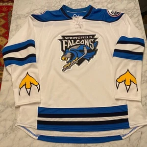 Springfield Falcons Reebok Hockey Jersey 2XL XXL AHL Edmonton Oilers White Rare - Picture 1 of 10