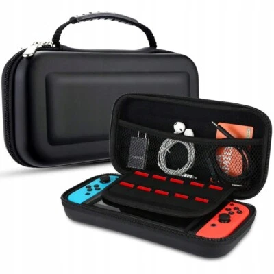 MARKENLOS Tasche für Nintendo Switch / OLED Reise Tasche Hülle Hardcase Case in schwarz