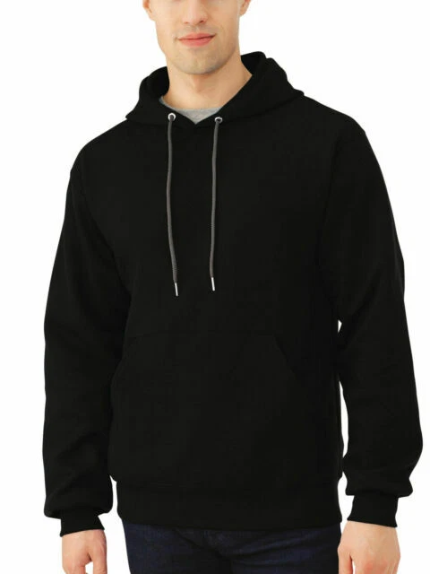 Fruit of The Loom Big Men's Dual Defense Eversoft Pullover Hooded Sweatshirt 2XL - Black