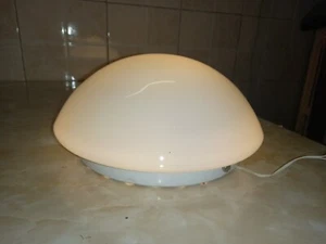 Plafoniera vintage vetro murano bianco Ø 20 ceiling lamp 70's lampè - Picture 1 of 5
