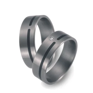 Titanfactory titanio anillo de boda 51177 con brillante 0,03 ct. Diamante - Imagen 1 de 3