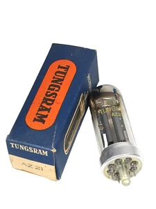 TUBO DE FUENTE DE ALIMENTACIÓN RECTIFICADOR ONDA COMPLETA AZ21 TUNGSRAM NUEVO EN CAJA / Lote de 1 pieza. - Imagen 1 de 4