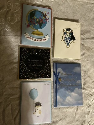 Papyrus Lot Of 5 Graduation Cards Beautiful New Asst 3D Classic Embellishment - Image 1 of 4