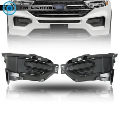 Черная крышка для передних противотуманных фар левая и правая сторона для Ford Explorer 2020-2022 годов выпуска - Изображение 1 из 4