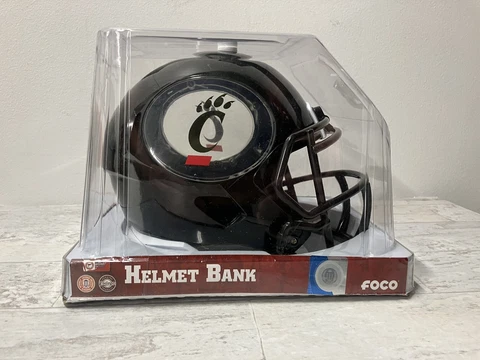 University of Cincinnati BEARCATS Football  Helmet Bank NCAA  NEW IN BOX Cover
