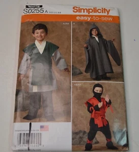 Simplicity Pattern Boy's Costume S0255 Robe Pants Tabbard Hood Cape UCFF SZ 3-8 - Picture 1 of 3