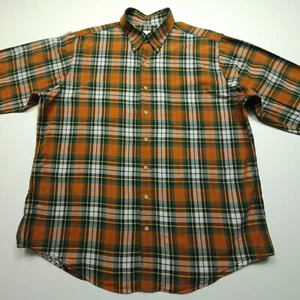 Camisa De Colección Viyella Para Hombres XL Naranja Verde A Cuadros Lana Mezcla Algodón Cuadros Informal - Imagen 1 de 19