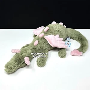 Peluche morbido Jellycat DRAGON MALACHY nuovo con etichette raro HTF LOVEY verde carino NUOVO! - Foto 1 di 3