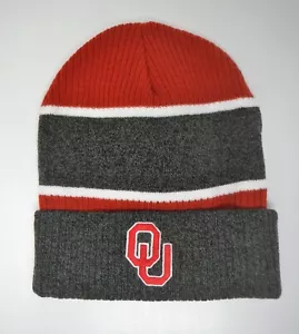 Accattivante cappello berretto SNWD grigio cremisi a righe OU Oklahoma Sooner - Foto 1 di 2