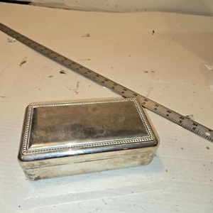 Mid-Century Vintage  Silver tone  Jewelry Box  velvet Lined with Mirror - Picture 1 of 6