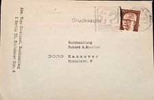 GERMANY 1971 Cover franked with President Gustav Heinemann stamp with label 