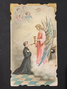 carta sacra cromolitografia santino immagine pieuse "SAN ESTANISLAO DE KOSTKA" - Foto 1 di 2