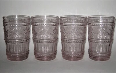 Juego de 4 Vasos Planos Highballs Mujer Pioneer CASSIE ROSE ROSA RARO NUEVO Foto 1 de 4