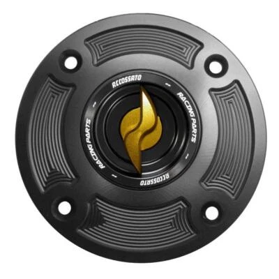 Accossato gold aluminum fuel tank cap quick release Suzuki GSXR1000 2001-2002 - Imagem 1 de 4