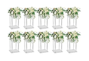 10 Pcs Acrylic Clear Vases for Wedding Centerpieces, 15.75" Tall Flower Vases... - Picture 1 of 6