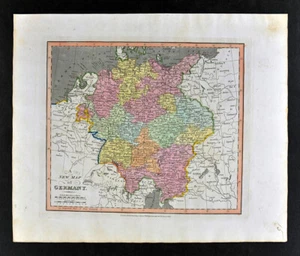 1812 Darton Union Atlas Map Germany Berlin Frankfurt Bavaria Munich Hamburg - Picture 1 of 4