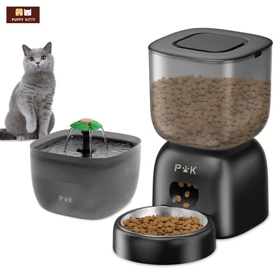 3L Automatischer Katze Hunde Futterspender Pet Futterautomat und Wasserspender  - Bild 1 von 4