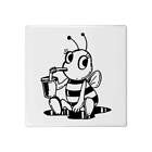 'Baby Bee With Drink' 108mm Square Ceramic Tile (TD00010643)