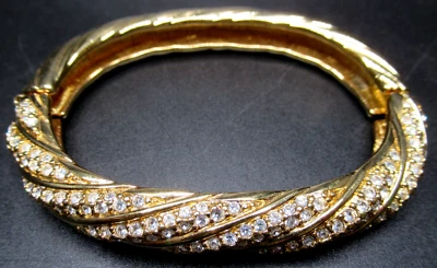 Pulsera con bisagras de cristal de hielo brillante firmada por Swarovski Swan Foto 1 de 4